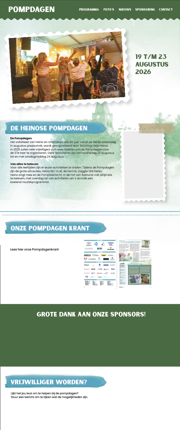 Voorpagina Pompdagenkrant 2025