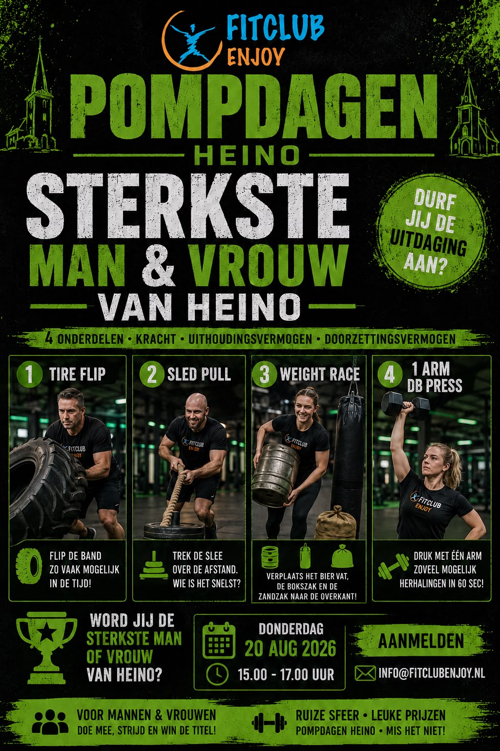 Sterkste Man en Vrouw van Heino - Fitclub Enjoy
